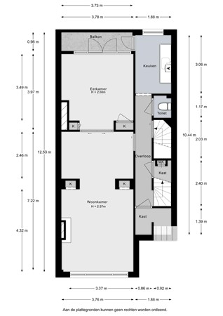 Floorplan - Pleinweg 11A, 3081 JC Rotterdam